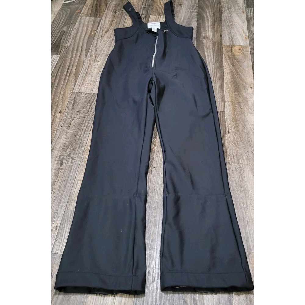 Obermeyer Resort Snell Softshell Ski Overalls Women's 12 Black Bibs Nylon Skiing